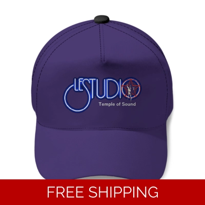 Le Studio Baseball Hat White & Blue Logo TOS Red Star Man